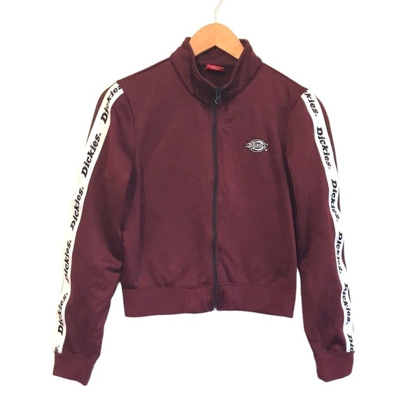 Dickies burgundy logo zipper jacket size XS - Picture 1 of 9